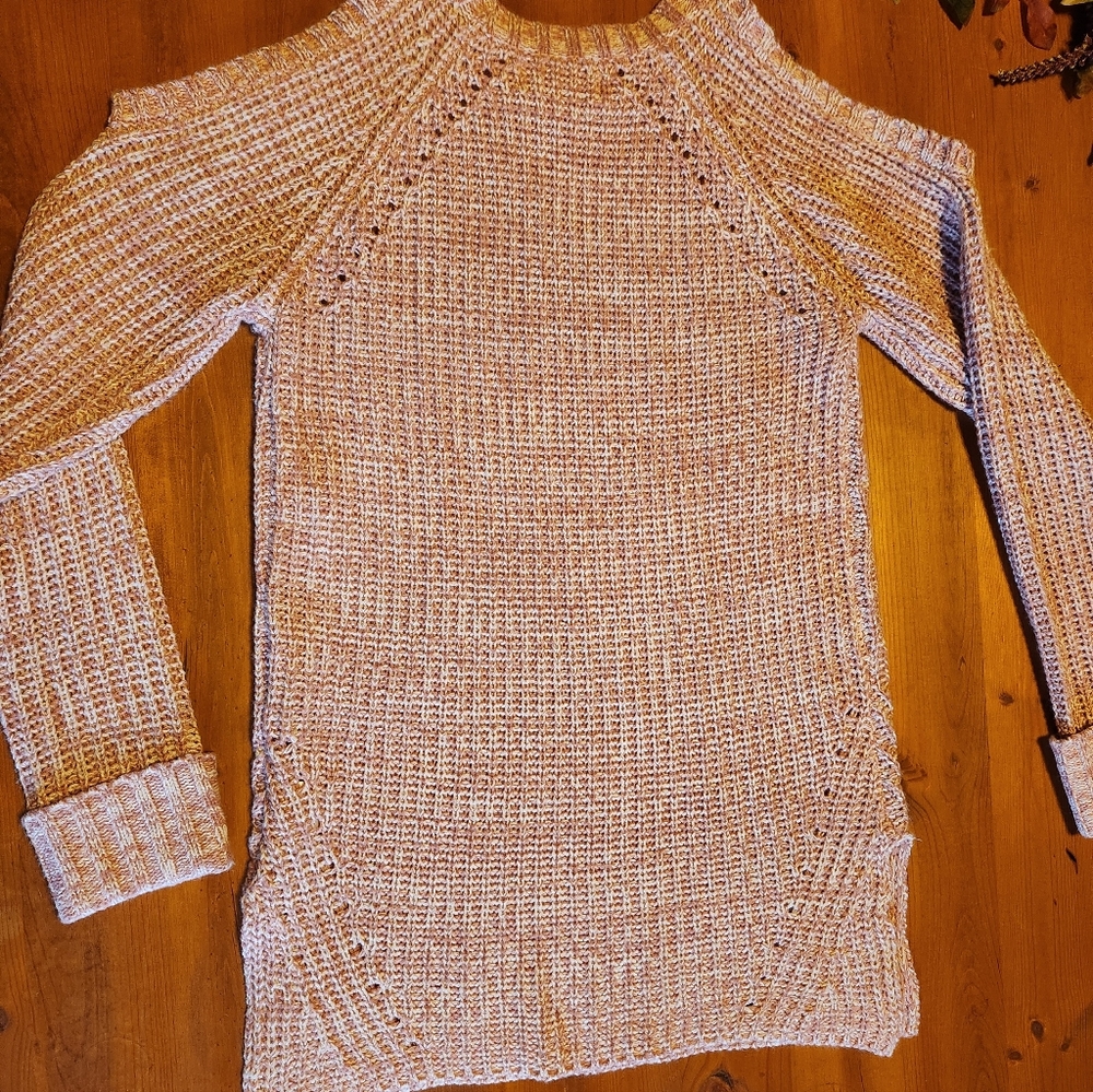 Peachy-Pink cold shoulder sweater size Medium